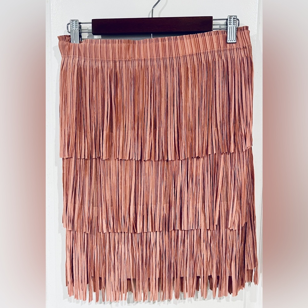 NWT Fringed Pink Skirt